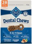 Blue Buffalo Dental Chews Small Natural Dog Treats, Chicken & Spearmint 11.3-oz Bag (28 Count)