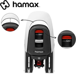 Hamax Caress Kids Bike Seat with Carrier Adapter – White/Black