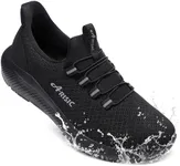 Mens Non Slip Work Shoes Lightweight Slip on Shoes for Men Comfortable Restaurant or Food Service Walking Sneakers Slip Resistant Zapatos para Hombre Black