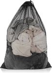 MUTMAIN Laundry Bag For Clothes Large,Washing Machine Pack Of 2,Foldable Mesh Laundry Bag With Drawstring Closure,Cloth Storage Organizer,Travel Pouch Packing Bags,Folding Clothes Organizer,Black