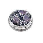 Pill Box in a Celtic Swirls Design. (Purple)