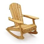 Trueshopping Adirondack Wooden Rocking Chair - Armchair for Garden Patio