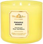 Bath and Body Works, White Barn 3-Wick Candle w/Essential Oils - 14.5 oz - 2021 Core Scents! (Pineapple Mango)