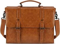 Leather Messenger Bag For Men 15.6 