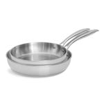 Lagostina 2-Pack Skillet Set (26cm/ 10 in and 30cm/ 12 in), 18/10 Stainless Steel Interior, Lagoseal® Plus Base Technology, Induction Ready, Dishwasher and Oven Safe.