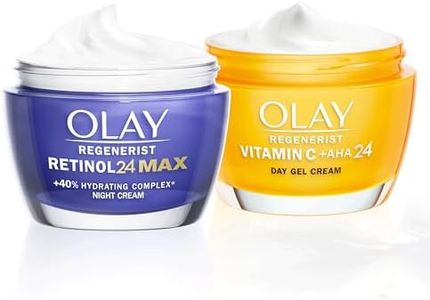 Olay Moisturiser Skin Care Sets & Kits, Womens Gift Sets, Vitamin C + AHA 24 Gel Face Cream, 50ml & Retinol 24 MAX Night Cream, 50ml, Instantly Hydrates For 24H