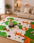 kidoola Reversible Large Baby Play Mat | Soft Playmat for Baby's Crawling, Tummy Time | Thick Floor Mats for Children, Toddlers & Babies | Ideal for Floor in Bedroom, Nursery & Playroom (Style 1)