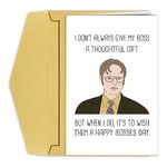 Funny The Office Boss’s Day Card, Happy Boss Day Card, Boss Lady Gifts for Woman, Boss Day Card from Employee, I Don’t Always Give My Boss A Thoughtful Gift