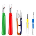 4 PCS Seam Ripper,Set Contains 2 Large Stitch Rippers,2 Small Thread Picker Tool,Scissors and Storage Box,The Sharp Stitch Ripper is Suitable for All Kinds of Sewing Jobs,Crafting, DIY