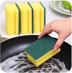 STERLING PRODUCTS Heavy Duty Scrub Sponge-Dual Sided Dish Washing & Cleaning Scourer-Absorbent, Non-Scratch, Reusable-Pack of 16, Foam, Standard