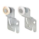 Sliding Closet Door Roller Kit, 7/8 in. Wheel Diameter, Convex (Round) Edge Plastic, Stamped Steel Construction, Fits Acme & Stanley Systems, Pack of 4