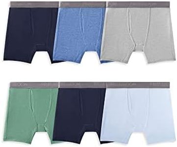 Fruit of the Loom Men's 360 Stretch Boxer Briefs (Quick Dry & Moisture Wicking), Regular Leg - Coolsoft - 6 Pack Colors May Vary, Medium