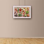 ArtzFolio Photo of Fruits & Vegetables D5 | Paper Wall Poster White Frame with Acrylic Glass | 19 x 13 inch (48 x 33 cms)