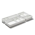 OXO Good Grips 4-Piece Complete Adjustable Drawer Bin Set with Removable Dividers
