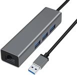 DTech 3 Port USB to Ethernet Adapte