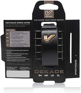 Gruv Gear FretWrap Dekade Edition, Fret Wrap, String Dampener, Bass Mute, Guitar Fret Wrap, Acoustic Mute, GruvGear, Damper, Electric Guitar FretWrap - Pack of 1, Black Large