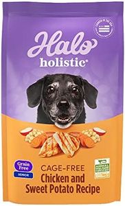 Halo Purely for Pets Holistic Dog Food, Complete Digestive Health Grain Free Cage-Free Chicken and Sweet Potato Recipe, Dry Dog Food Bag, Senior Formula, 3.5-lb Bag