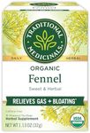 Traditional Medicinals Organic Fennel Herbal Tea, Promotes Digestive Health, (Pack of 1) - 16 Tea Bags