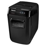 Fellowes Paper Shredder for Office Use - 150 Sheet Auto Feed, 8 Sheet Manual Feed Cross Cut Shredder - AutoMax 150C Hybrid Shredder with Sleep Mode Feature & 32L Bin - High Security P4 - Black