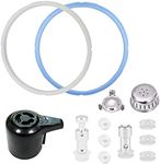 Sealing Ring and Steam Release Handle,Float Valve Replacement Parts with Anti-Block Shield For Instant Pot Duo5,6Quart (5/6QT)