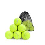 SAVEX Durable Tennis Balls with Mesh Carrying Bag, Sport Play Tennis Cricket Dog Toy Ball, Sturdy & Durable,For Lessons, Practice, Throwing Machines Adults Children Exercise Pets (6)