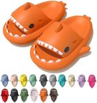 Shark Cloud Slippers, Shark Cute Slides for Women Man,Summer Slipper Sandals for Boys Girls Spa Platform Shoes Non-Slip Beach Open Toe Beach Sandals Shower Couple Shoes (38/39, Orange, numeric_7)