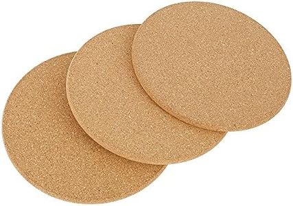 Cork Pot Holder Heat Resistant Round Pans Stands Pad Coasters Worktop Saver Mats,Hot Pads, Round Corkboard for Kitchen, Dining Tables, Pots and Pans, Plants, Crafts