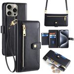 vbsyuwsa Case for LG Stylo 5, Compatible with LG Stylo 5 Phone Case Cover [6 Card Slots + 1 Money Clip + 1 Wallet] HZGKM6-black