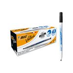 BIC Velleda, Dry Wipe Whiteboard Marker Pens, Fine Bullet Tip for Precision, in Black, Box of 24 Markers