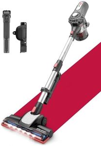 Roomie Tec Dylon Cordless Vacuum Cleaner Up to 25min 2200mAh Rechargeable Handheld Stick Vacuum Cleaners for Home Pet Hair Floor Carpet Vacuum Lightweight LED Headlight Powerful Suction 1.0L Dust Cup