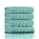 GC GAVENO CAVAILIA 550 GSM Hand Towels - Pack of 2 - Egyptian Cotton Towel - Highly Absorbent & Quick Dry Bathroom Towels Sets - Washable Spa Saloon Gym Towel, Duck Egg