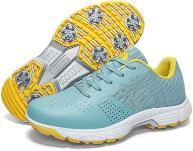 Zakey Waterproof Professional Golf Shoes Men Spikes Golf Sneakers Male Outdoor Anti Slip Walking Footwears (10,SkyBlue)