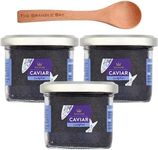 Caviar Bundle contains Elsinore Lumpfish Pack of 3 X 100g, Wooden Spoon