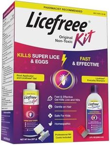 Licefreee! Kit All-in-One Complete Lice Killing Treatment, Daily Maintenance Shampoo & Professional Nit Comb in One Box, Lice Treatment for Kids & Adults