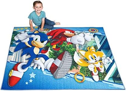 Franco Kids Room Non Slip Area Rug, 69 in x 52 in, Sonic The Hedgehog, Anime