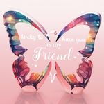 Special Friend Gifts, to My Bestie Beautiful Butterfly Acrylic Plaque, Best Friend Birthday Gifts for Women, Christmas Wedding Presents for Friends