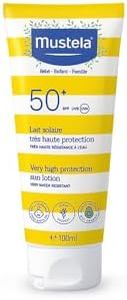 Mustela Sunscreen SPF 50-40ml - Broad Spectrum UV Protection for Sensitive Skin - For babies and adults - Water-Resistant Baby Sunscreen - Hypoallergenic & Dermatologist-Tested