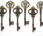 Makhry Mixed Set of 20pcs 3.1-3.3 inches Extra Large Key Vintage Key Skeleton Keys in Bulk for DIY Pendant (Antique Bronze)