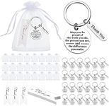 24 Pcs Employee Appreciation Gifts Thank You Gifts Graduation Gifts White Organza Bags with Thank You Cards for Coworker Office Nurse Day Teacher, White, Medium