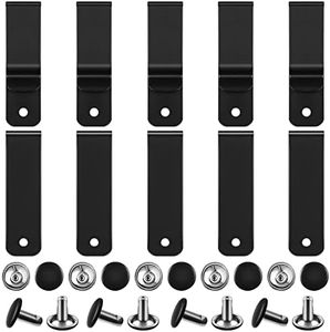 Weewooday 10 Pieces Clips for Holster Leather Belt Clip Holster Clips Metal Belt Clips Single Hole Spring Buckle Hook Sheath Knife Sheath Clip Hooks Clasp Black Belt Clips Crafts DIY