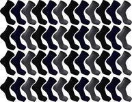 48 Pairs Heavy Duty Work Socks for Men, Thick Winter Boot Sock (Assorted Black/Navy/Gray, Mens 10-13 (Shoe sizes 7-12))