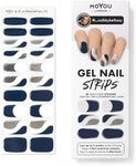 MOYOU LONDON Semi Cured Gel Nail Strips - 20 Pcs. Nail Wraps for Salon-Quality Manicure - Works with Any UV Nail Lamp - Easy to Apply, Trim, & Remove Gel Nail Stickers