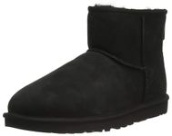 UGG Men's Classic Mini Winter Boot, Black, 10 US/10 M US