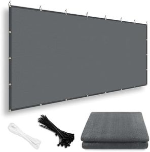 LOVE STORY 6x6 FT Sun Shade Cloth with Grommets Pergola Shade Cover 95% UV Protection for Patio Outdoor, Dark Grey