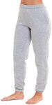 Habigail Womens Casual Fleece Jogging Joggers Tracksuit Bottoms Ladies Jog Pants Sport Gym Drawstring Loungwear (Grey Marl, Medium)