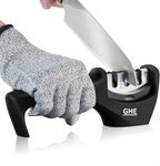 GHORI ENTERPRISH®Knife Sharpener - 3-Stage Knife Sharpening Tool Helps Repair, Restore and Polish Blades(1 PIC)