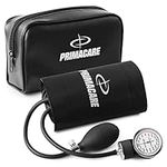 Primacare DS-9193 Classic Series Large Adult Size Professional Blood Pressure Kit with Aneroid Sphygmomanometer, Latex Free Inflation System BP Kit with Nylon Cuff, Black