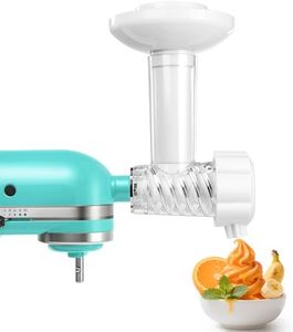 Frozen Fruit Ice Cream Attachment for Kitchenaid Stand Mixer, Dairy-Free Sorbet Gelato Maker, Dessert and Soft Serve Frozen Yogurt - Healthy Dessert Fruit Soft Serve Maker