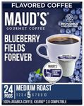 Maud's Blueberry Flavored Coffee Pods, 24ct | Blueberry Fields Forever | 100% Arabica Medium Roast Coffee Pods | Solar Energy Produced Recyclable Single Serve Pods Compatible with Keurig K-Cup Brewers