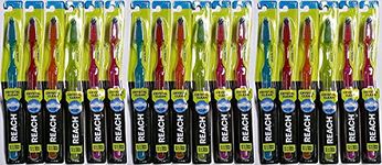 Reach Crystal Clean Toothbrush, Firm, Assorted Colors (Pack of 18)